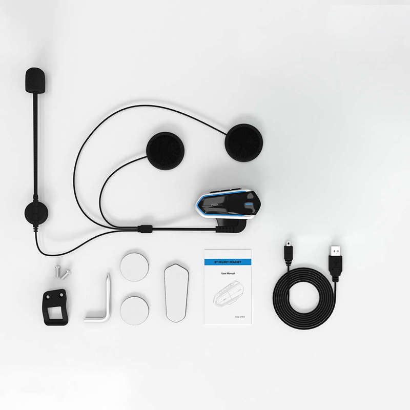 Motor Intercom QTB35 High Quality Bluetooth Helmet Headset Wireless Bluetooths Waterproof Headphones Compatible With Most Motorcycle Scooter Helmets H