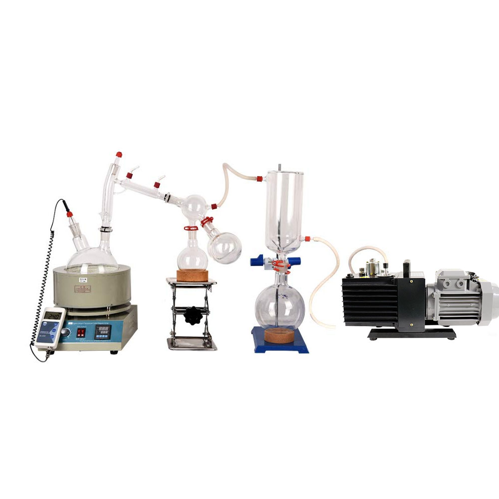 ZOIBKD Lab Supply Equipment 2L Short Path Distillation Includes Vacuum Pumps kit