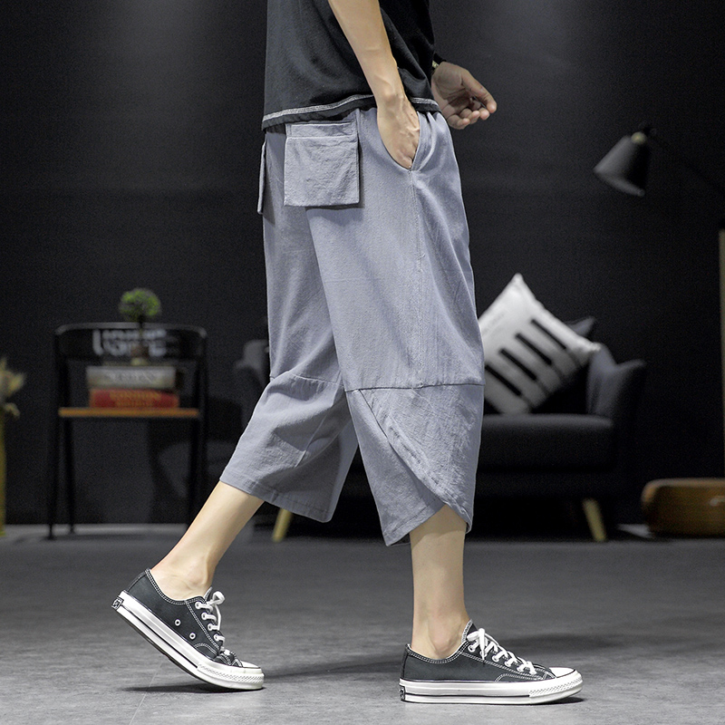 Men Casual Streetwear Pant 2020 Summer Mens Sweatpants Comfortable Loose Harem Pants Cotton Bloomers Calf-Length Pants Joggers, Light blue 
Men Casual Streetwear Pant 2020 Summer Mens Sweatpants Comfortable Loose Harem Pants Cotton Bloomers Calf-Length Pants Joggers, Light blue