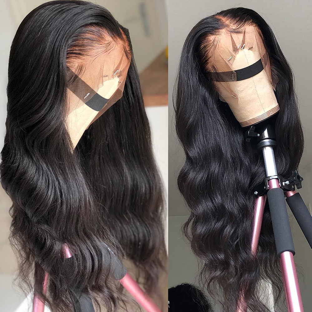 360 Lace Frontal Wigs Body Wave Pre Plucked African american 150% Density Laces Front Human Remy Hair For Black Women Natural diva1