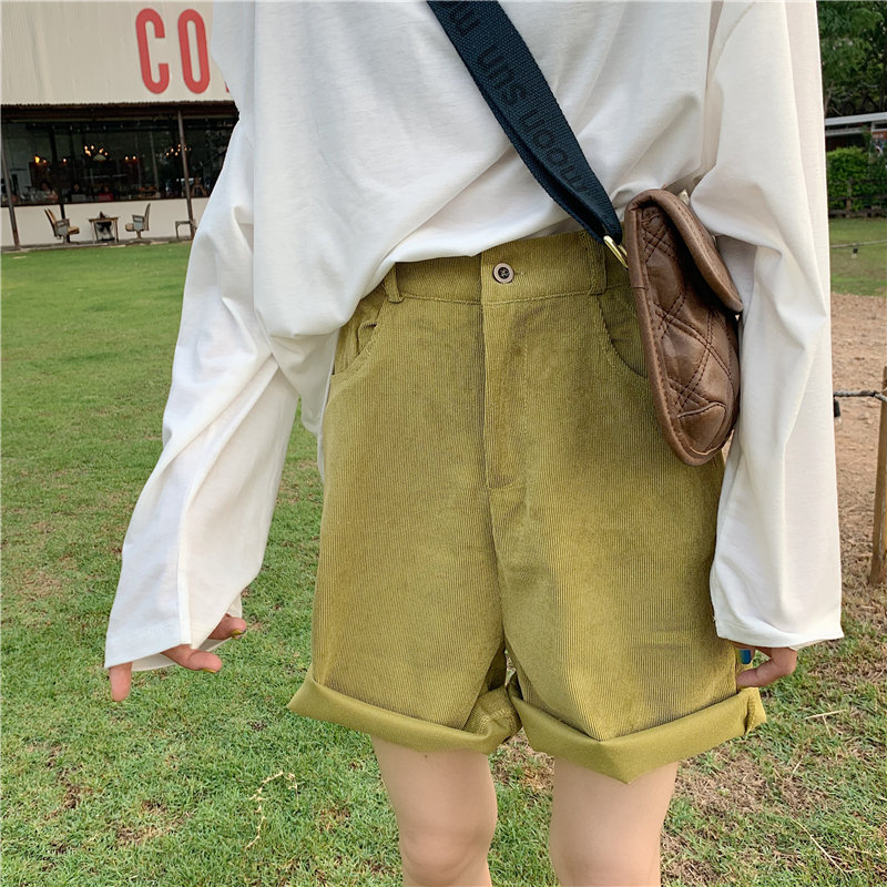 Alien Kitty High Waist Corduroy Shorts Summer New 2020 Slim Korea Chic Solid Fashion Loose Retro Women Streetwear Sexy Shorts, Pink
Alien Kitty High Waist Corduroy Shorts Summer New 2020 Slim Korea Chic Solid Fashion Loose Retro Women Streetwear Sexy Shorts, Pink