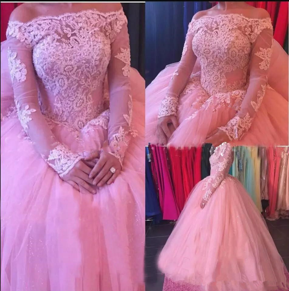 Perfect Long Sleeve Quinceanera Dresses Off Shoulder Lace Applique Tulle Long Sweet 16 Prom Dresses Formal Party Ball Gown Z42, Coral
Perfect Long Sleeve Quinceanera Dresses Off Shoulder Lace Applique Tulle Long Sweet 16 Prom Dresses Formal Party Ball Gown Z42, Coral