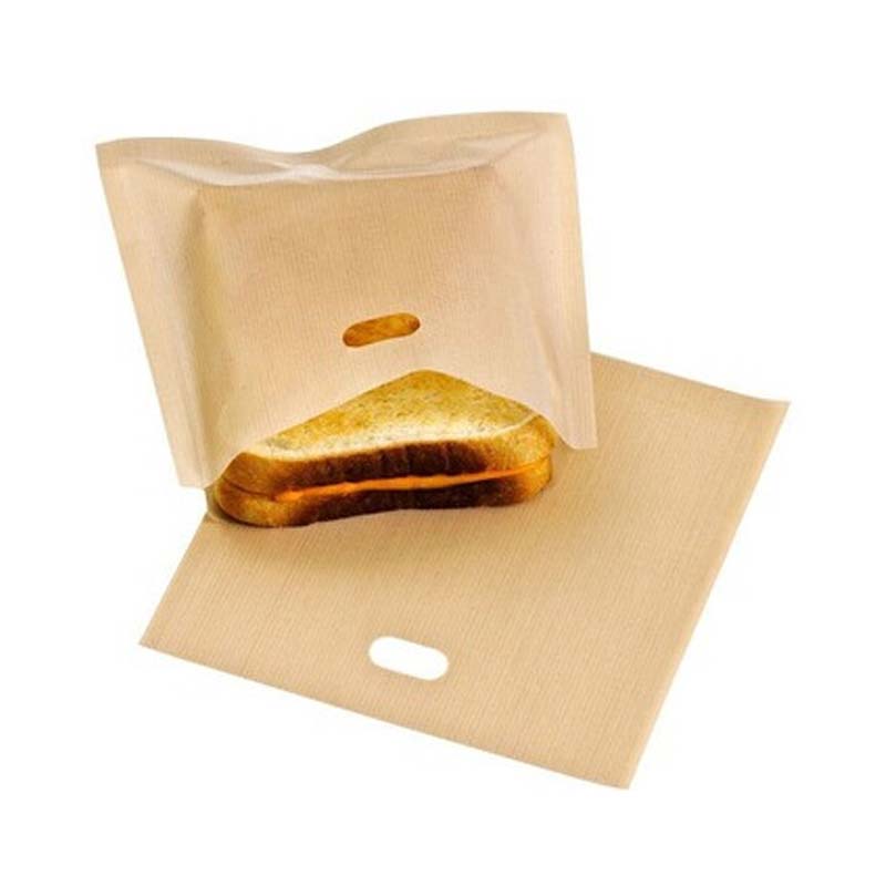 Microwave Heating Toaster Bags Bakeware Grilled Cheese Sandwiches Bag Reusable Non-stick Toasters Bread Packaging Cake Toasts Tools BH3058 TQQ