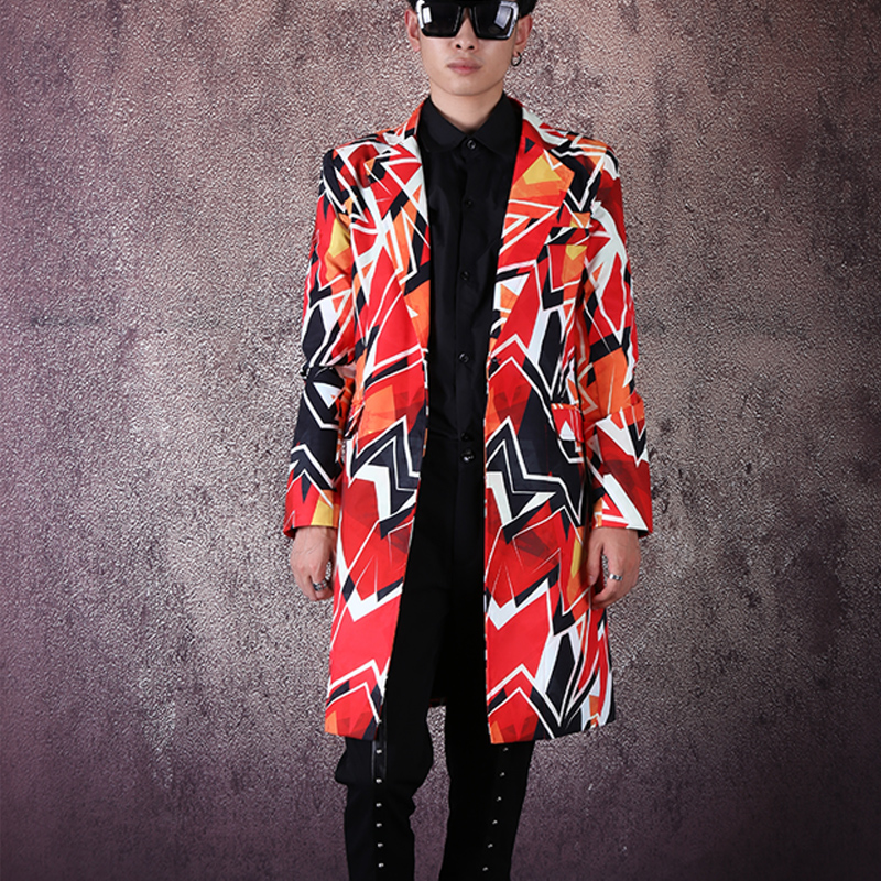 Men Single Button Print Slim Fit Long Suit Blazer Jacket Male Streetwear Hip Hop Singer Dancer Suit Coat Stage Costumes, Hip813
Men Single Button Print Slim Fit Long Suit Blazer Jacket Male Streetwear Hip Hop Singer Dancer Suit Coat Stage Costumes, Hip813