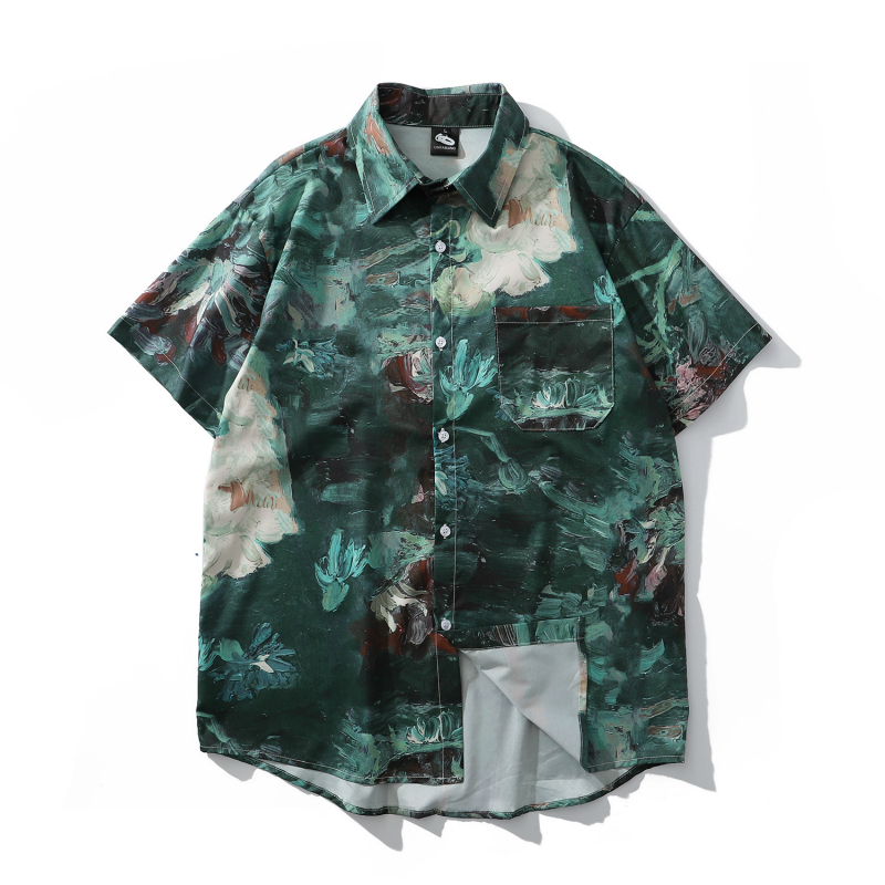 Men's Top Short Sleeve Shirt Tropical Hawaiian Shirt Holiday Canvas Printing Fashion High Street Shirts Beach Shirts, Green
Men's Top Short Sleeve Shirt Tropical Hawaiian Shirt Holiday Canvas Printing Fashion High Street Shirts Beach Shirts, Green