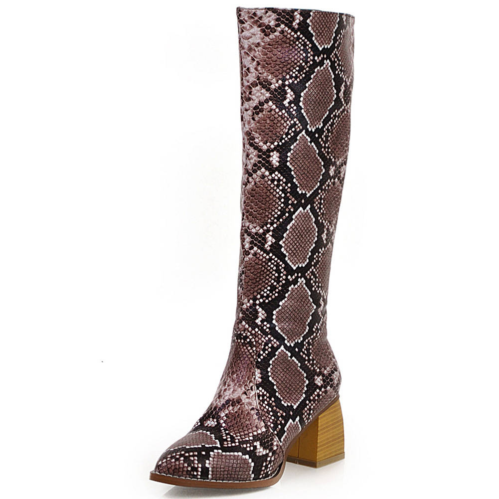 Hot Sale- Classic Top Quality Shoes Woman Boots Female Shoes Heels Knee High Boots Women