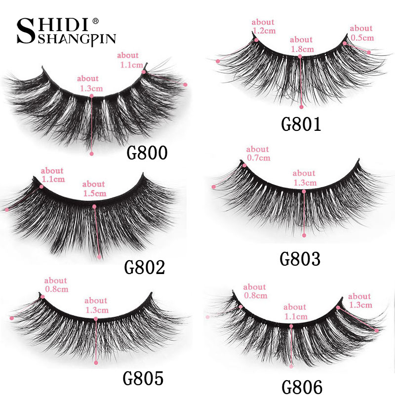 Hot 3D Mink Lashes Natural Long Thick False Eyelashes Handmade Reusable 3D Mink Eyelashes Full Strip Eyelash Extension Fake Lashes Makeup