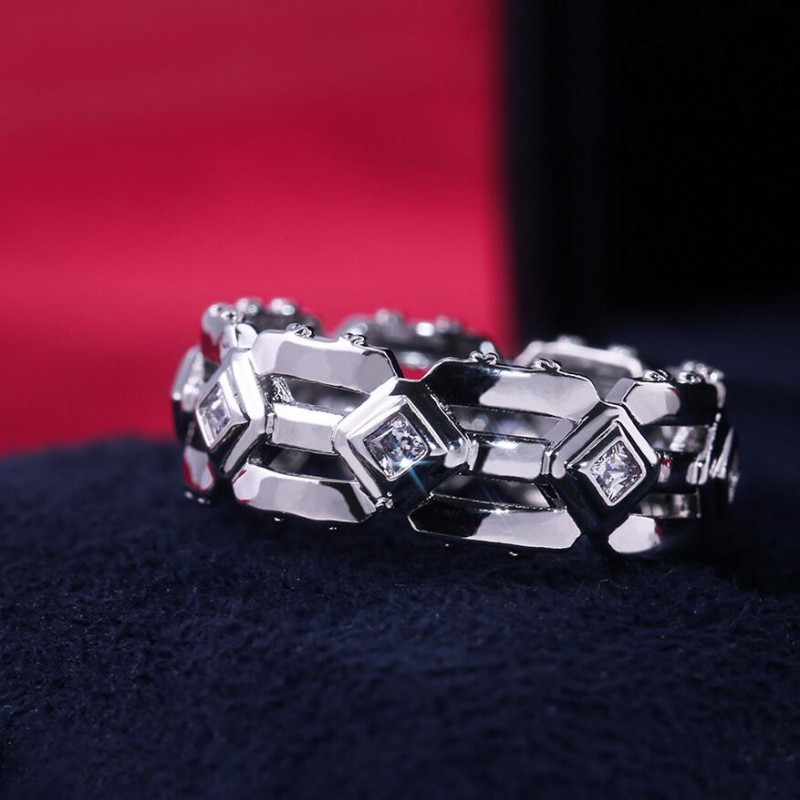 Modern Fashion Sterg Sier Rose Gold Filled Party Ring