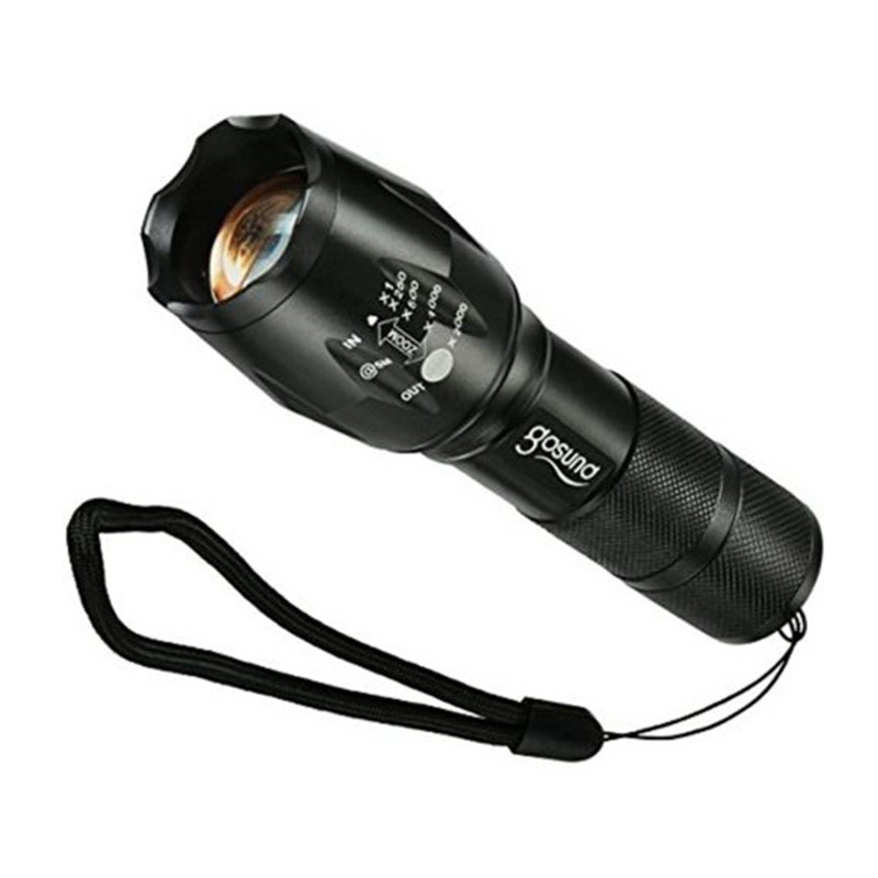 Gosund T6 LED Flashlight Torches Water Resistant Zoomable Tactical Flashlight 5 Light Modes High Powered LED Torch With Bottom Click Outdoor
Gosund T6 LED Flashlight Torches Water Resistant Zoomable Tactical Flashlight 5 Light Modes High Powered LED Torch With Bottom Click Outdoor