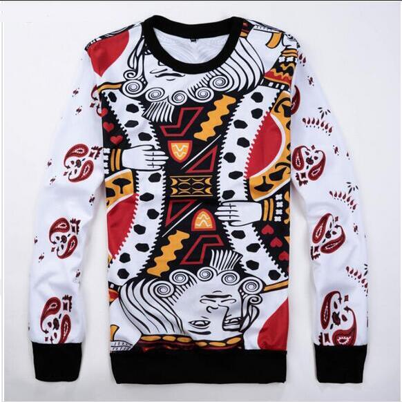 2020 Newest Fashion Unisex Sweatshirt Playing cards Funny 3D Print Crewneck Sweatshirt Mens Women Style Pullovers WY027, Black
2020 Newest Fashion Unisex Sweatshirt Playing cards Funny 3D Print Crewneck Sweatshirt Mens Women Style Pullovers WY027, Black