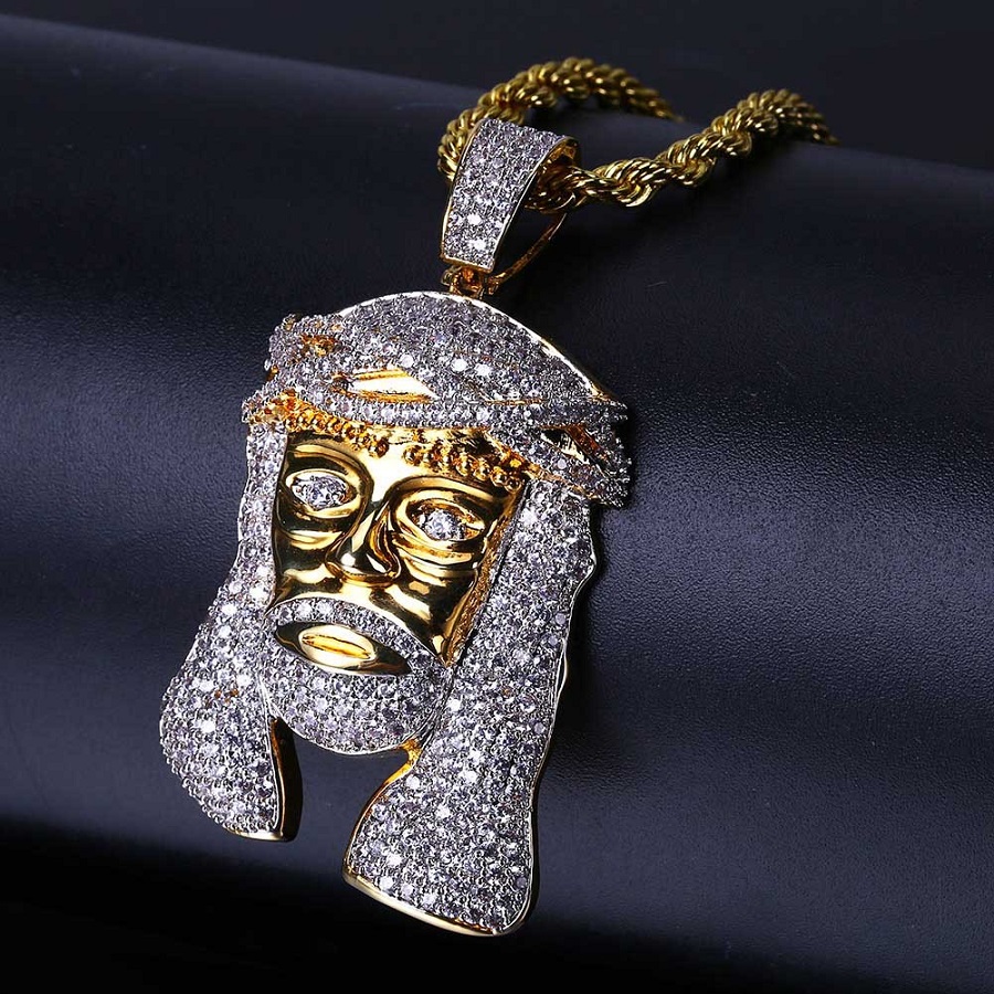 High Quality Fashion Hip Hop Jewelry Men Jesus Piece Pendant Necklace 18K Gold Plated Chain Designer Iced Out Mens Rap Rock Necklaces Gift, Silver
High Quality Fashion Hip Hop Jewelry Men Jesus Piece Pendant Necklace 18K Gold Plated Chain Designer Iced Out Mens Rap Rock Necklaces Gift, Silver