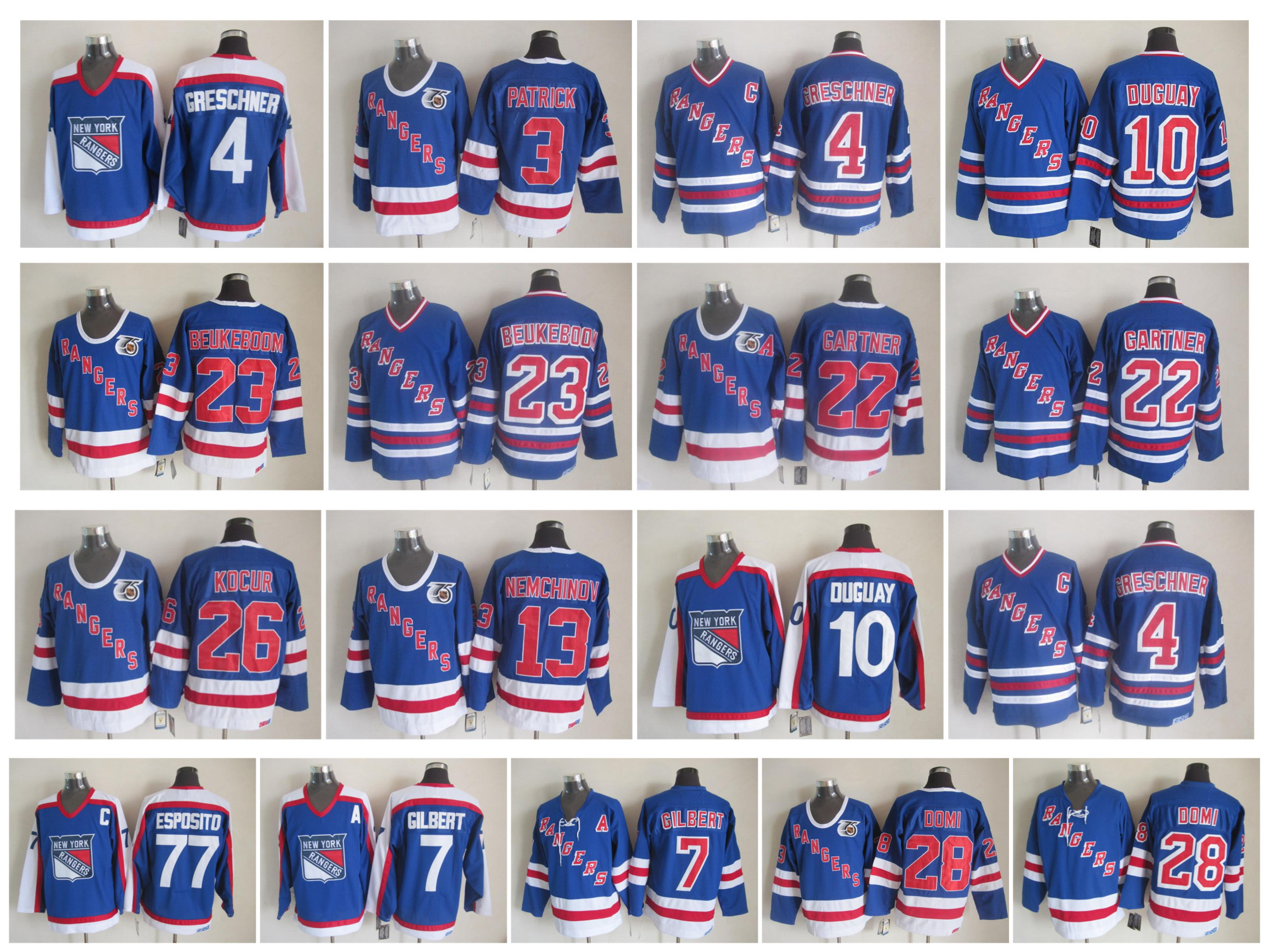 Vintage New York Rangers Jersey 3 James Patrick 4 Ron Greschner 7 Rod Gilbert 10 Ron Duguay 28 Tie Dom 77 Phil Esposito Gartner Retro Hockey, As pic
Vintage New York Rangers Jersey 3 James Patrick 4 Ron Greschner 7 Rod Gilbert 10 Ron Duguay 28 Tie Dom 77 Phil Esposito Gartner Retro Hockey, As pic