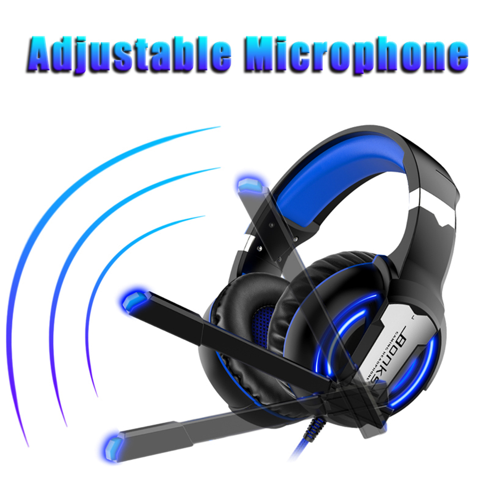Bonks G1 Gaming Headset PS4 Headphones Game Earphones Wired Bass Stereo Casque with Microphone For PS4 New Xbox One Laptop Tablet Gamer