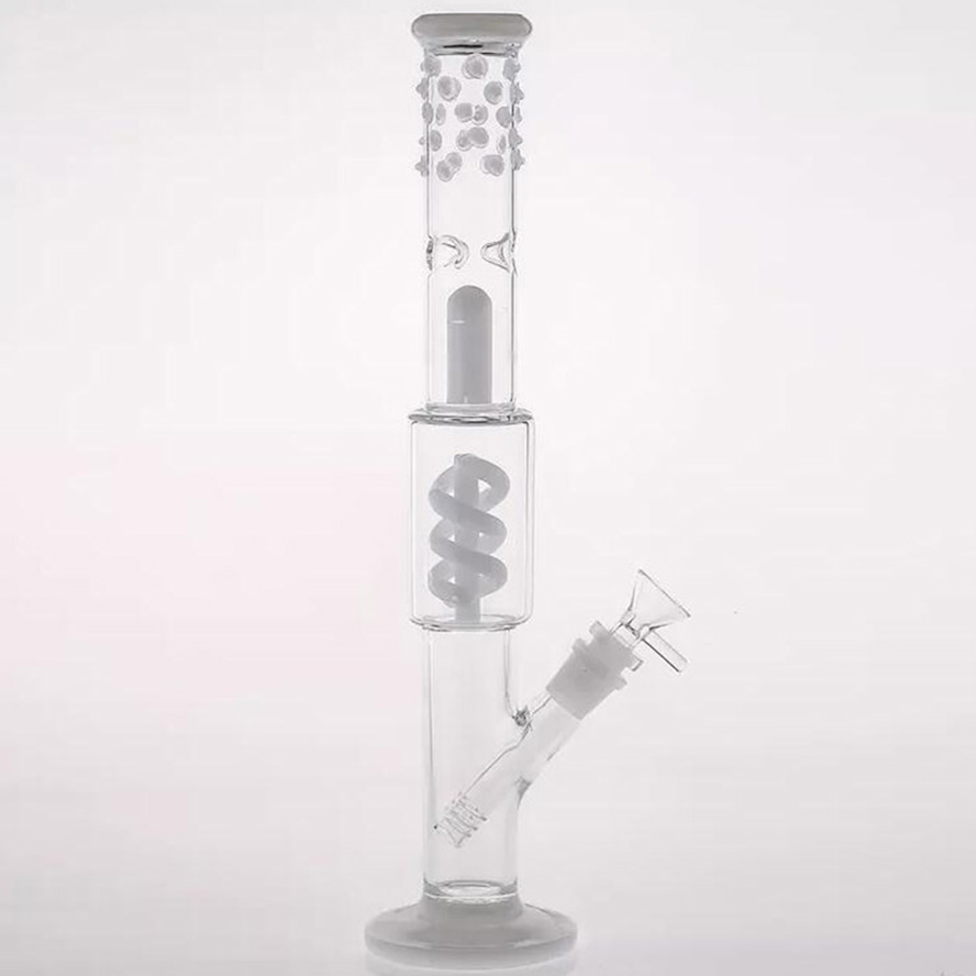 38cm Downstwm Bowl Joint 18.8mm Black Purple White Blue Green Glass Bongs Spiral Percolators Hookahs Dab Rigs Two Function Bongs Water Pipes
38cm Downstwm Bowl Joint 18.8mm Black Purple White Blue Green Glass Bongs Spiral Percolators Hookahs Dab Rigs Two Function Bongs Water Pipes