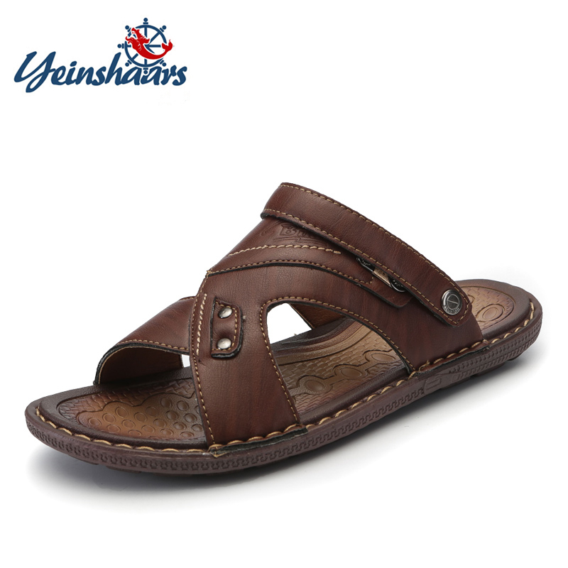 Summer Leather Sandals Men Outdoor Beach Sandals Comfortable Fashion Mens Breathable Rubber Flip Flops Shoes 2020 Large Sizes 46, Brown
Summer Leather Sandals Men Outdoor Beach Sandals Comfortable Fashion Mens Breathable Rubber Flip Flops Shoes 2020 Large Sizes 46, Brown