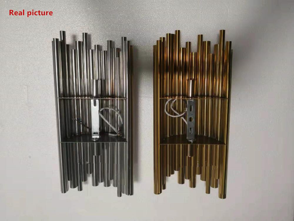 Nordic Modern Gold LED Wall Lamps Creative Aisle Light Living room Bedroom Decoration Sconce Lights Fixtures 2 G9 bulb