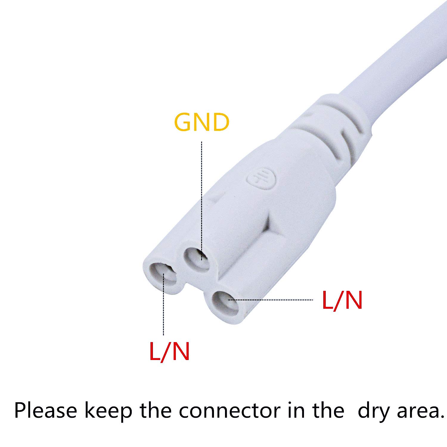 3 prongs US plug cords led T5 T8 light tube ac plug power cable integrated led tubes 3 Prong 100cm 150cm Cable