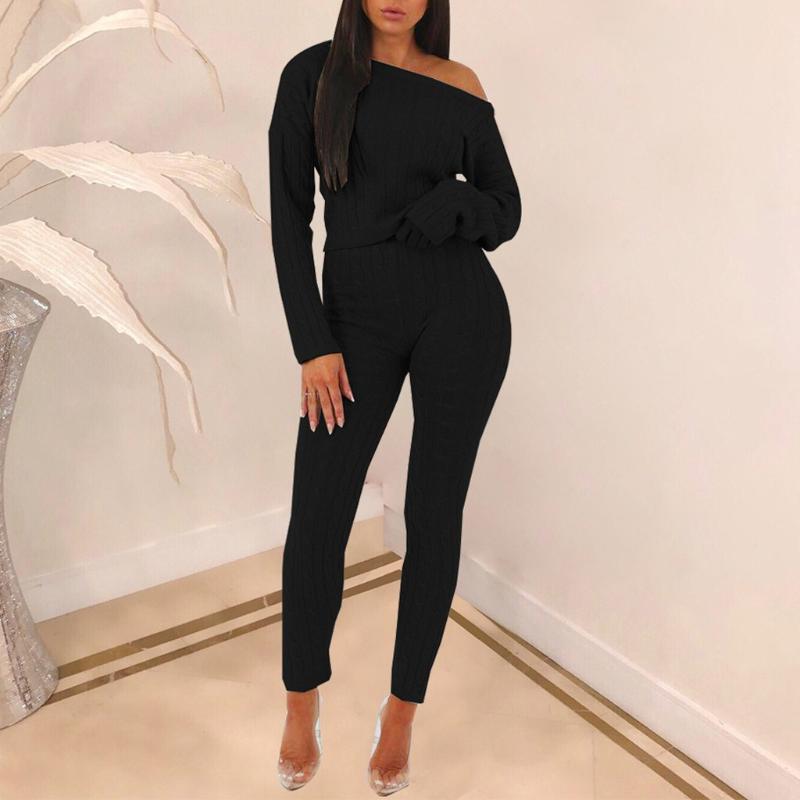 Women long sleeve crop top full pants 2 piece set for female women off shoulder two pieces sets two piece set#g3, Black
Women long sleeve crop top full pants 2 piece set for female women off shoulder two pieces sets two piece set#g3, Black