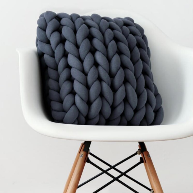 Square Chunky Wool Pillow Handmade Knitting Cushions INS Nordic Braided Cushion For Kids Room Decoration Sofa Bed Throw Pillows4662500