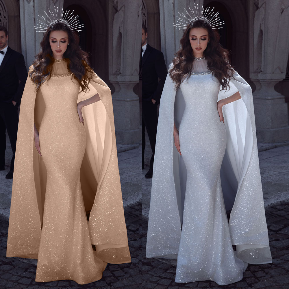 2019 High Neck Prom Dresses with Detachable Train Modest Luxury Shiny Lace Applique Plus Size Evening Pageant Wear Gowns Quinceanera