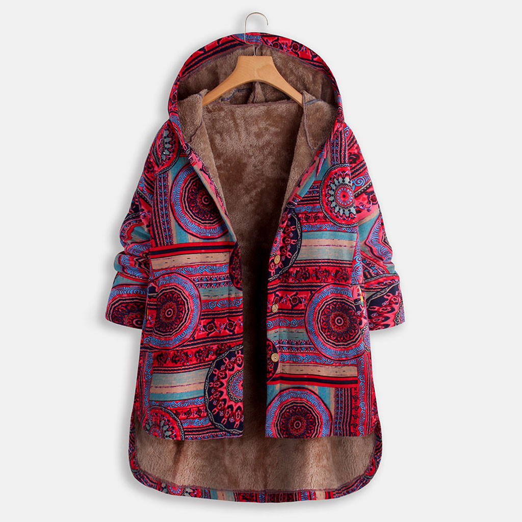 SAGACE Vintage ethnic style Women's Winter Coats Plush Long Sleeve Button print Parkas Plus Size Long Coat with Hood 5XL A301021, Bu
SAGACE Vintage ethnic style Women's Winter Coats Plush Long Sleeve Button print Parkas Plus Size Long Coat with Hood 5XL A301021, Bu