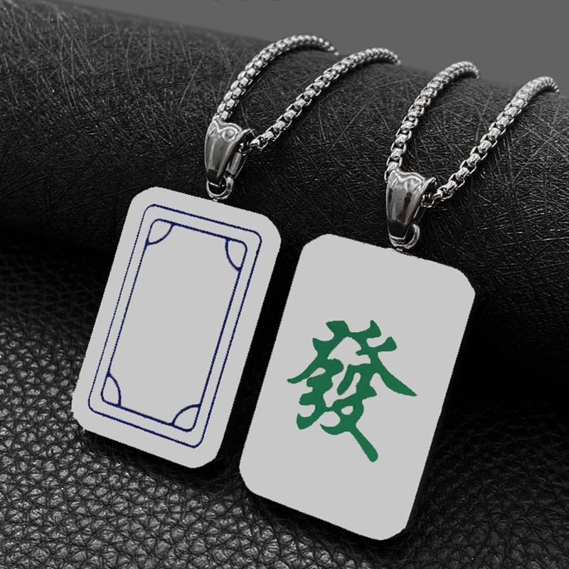 Pendant Necklaces Fashion China Mahjong Necklace Wholesale Jewelry Bijoux Party Gift Stainless Steel Men Free Shiping Women
Pendant Necklaces Fashion China Mahjong Necklace Wholesale Jewelry Bijoux Party Gift Stainless Steel Men Free Shiping Women