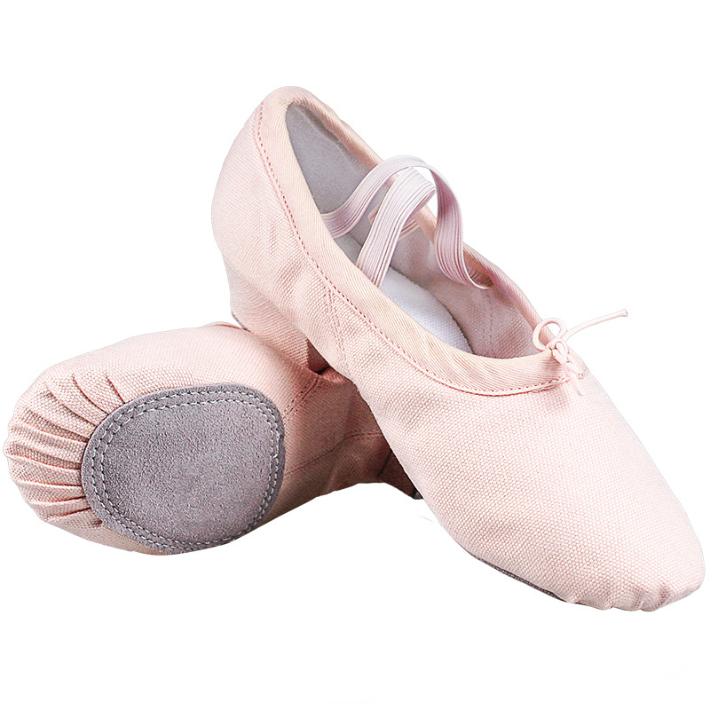 Dance Shoes Girls Canvas Ballet Adult Practice Shoes Canvas Low-Heeled Teacher Dance Shoes