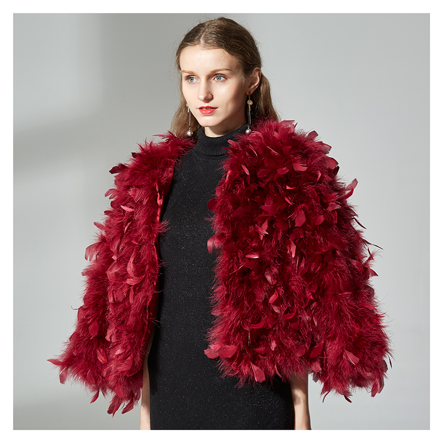 Knitted Genuine Ostrich Fur Coat 100% Fluffy Feather Fever Fur Jackets Handmade Women Natural Ostrich Jacket, Red
Knitted Genuine Ostrich Fur Coat 100% Fluffy Feather Fever Fur Jackets Handmade Women Natural Ostrich Jacket, Red