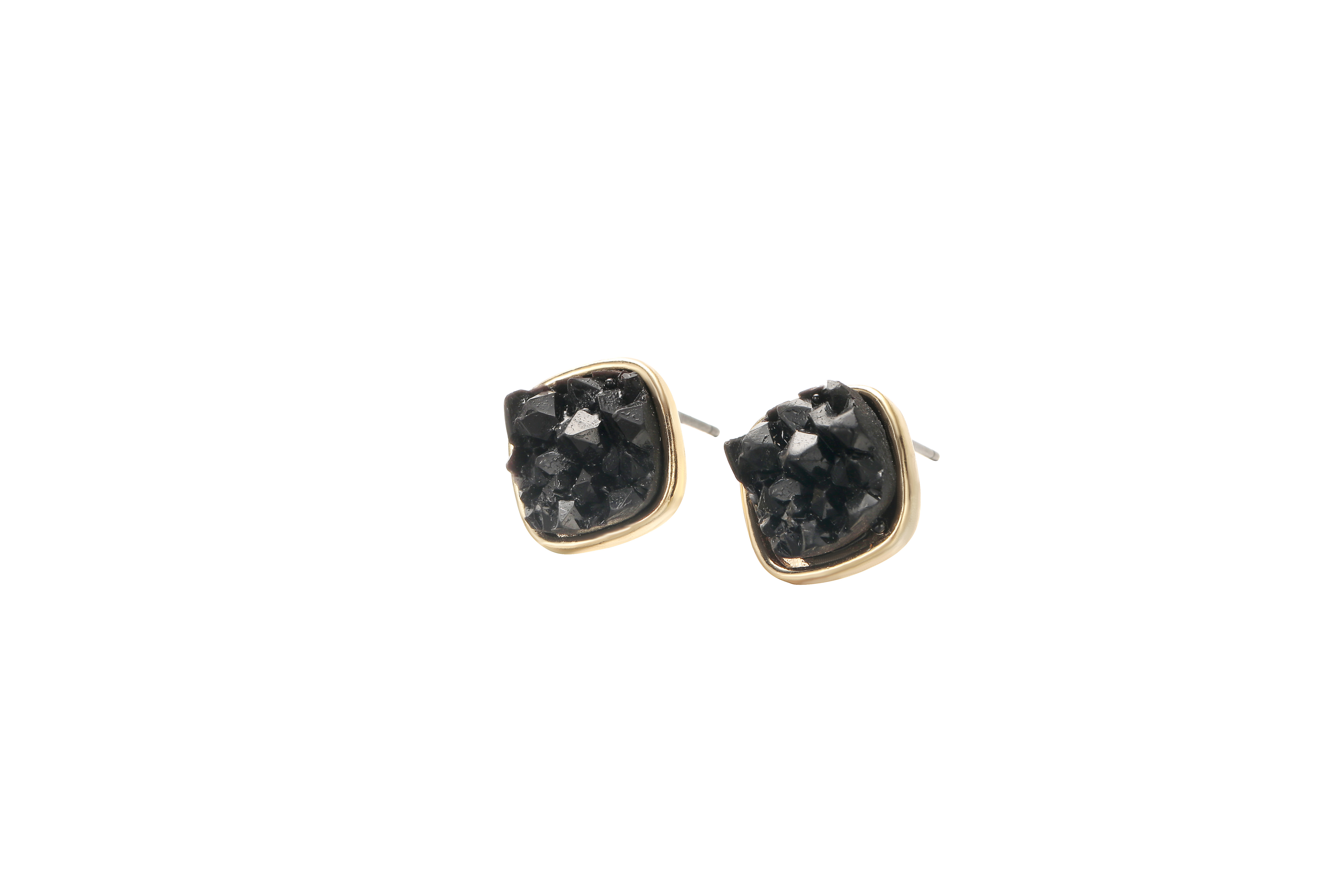 Crystal Cluster Square Stud Earrings Women Fashion Elegant Temperament Stainless Steel Designer Earrings