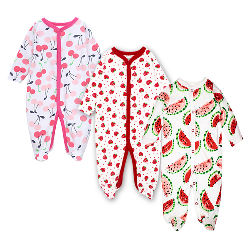 Baby clothes Newborn toddler infant footed romper long sleeve jumpsuit sleep play 3 6 9 12 months cotton baby boy girls clothing