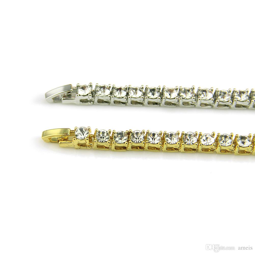 Bling iced out chains Bracelet for Men and women diamond tennis bracelet iced out cuban link chains hip hop bling chains jewelry men