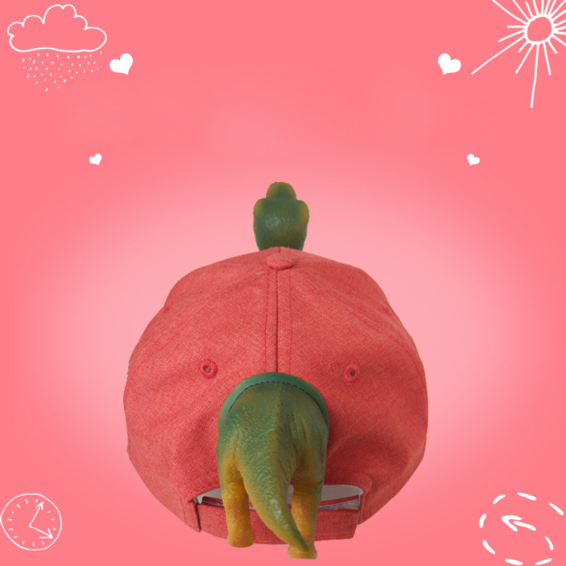 2019 Fashion Christmas New Year Gift Visor Women Children Cup Cotton Animal Girl Boy Hat 3D Tyrannosaurus Embroidery Dinosaur