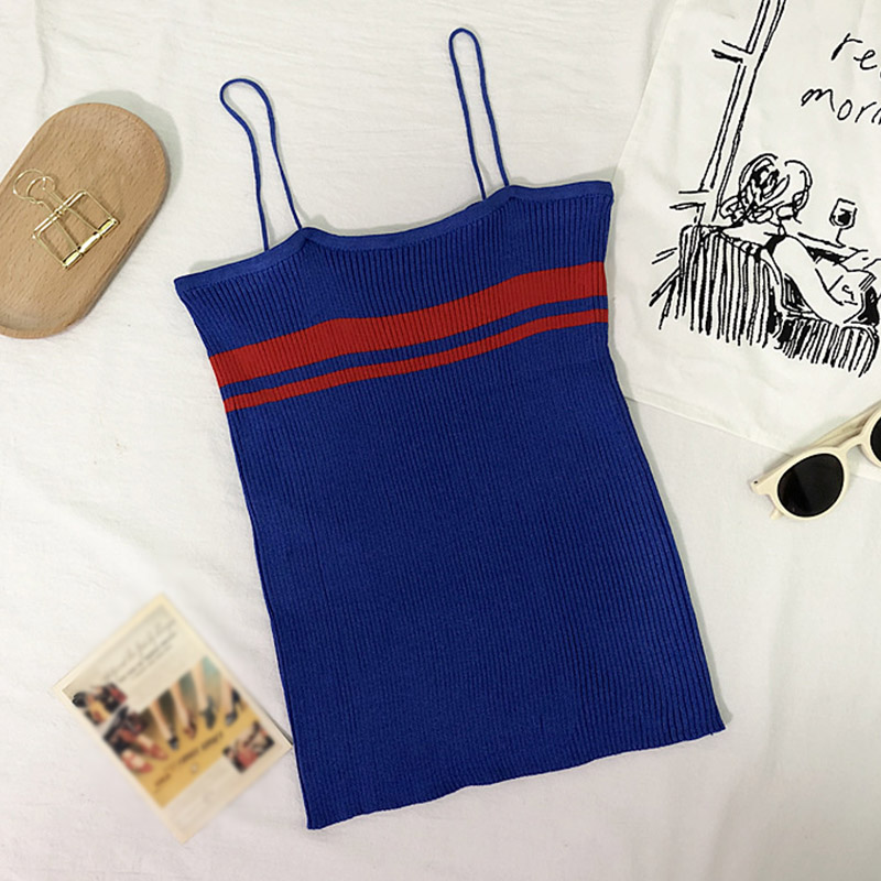Sexy Solid Color Cotton Camisole Top Women Sexy Sleeveless Striped Slim Camisole All-match Personality Fit Camisoles 2019 Summer, Blue
Sexy Solid Color Cotton Camisole Top Women Sexy Sleeveless Striped Slim Camisole All-match Personality Fit Camisoles 2019 Summer, Blue