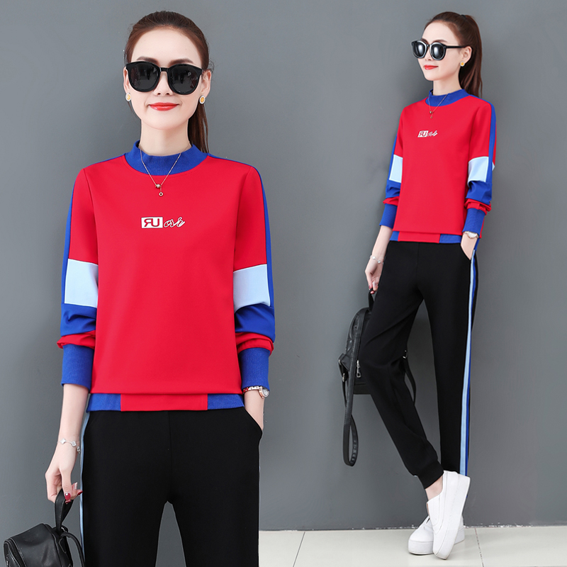 Casual 2 Piece Sets Women's fashion loose Tracksuits Sweatsuit female Color matching Top and Pants Two Piece Sportsuits, Red
Casual 2 Piece Sets Women's fashion loose Tracksuits Sweatsuit female Color matching Top and Pants Two Piece Sportsuits, Red