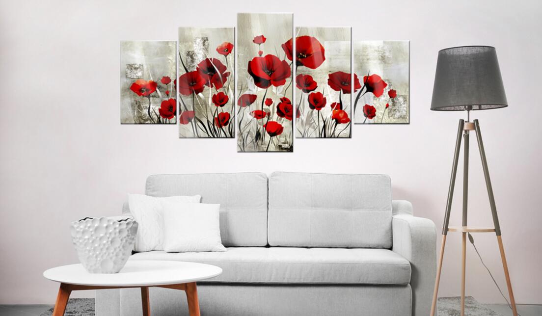 Modern Prints Orchid Flowers Oil Painting on Canvas Art Flowers Wall Pictures for Living Room and Bedroom (No Frame)