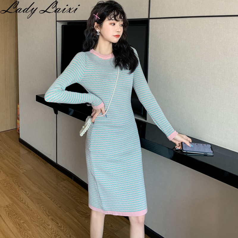 Autumn Winter Jacquard Knitted sweater Dress Women Elegant Stretch Bodycon Pencil Dresses Long Sleeve Bottoming Vestidos, As picture
Autumn Winter Jacquard Knitted sweater Dress Women Elegant Stretch Bodycon Pencil Dresses Long Sleeve Bottoming Vestidos, As picture