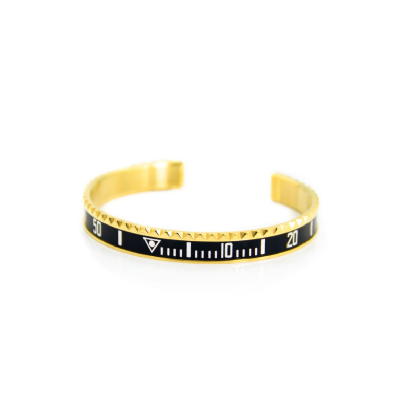 Wholesale- Stainless Steel Fashion Speedometer Bracaletes Pulseras Vintage gold Plated love Bangle Bracelet for Men Cuff Bracelet wholesale