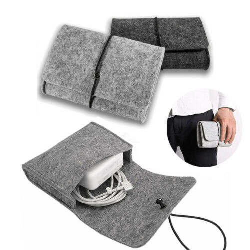 Felt Sleeve Bag Pouch for CHARGER / MOUSE Power Adapter Case Soft Bag Storage For Mac MacBook Air Pro Retina