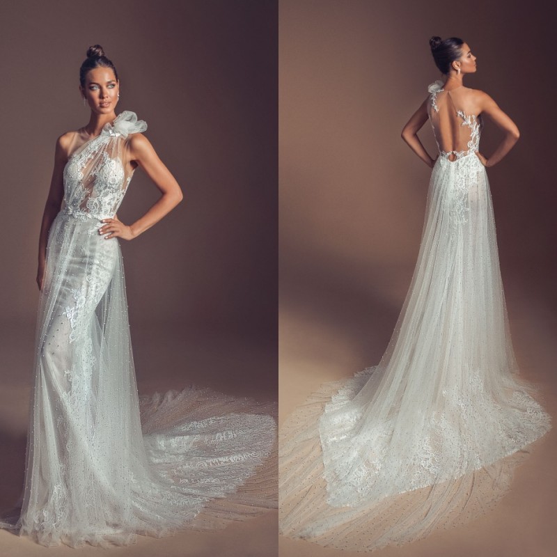 elihav sasson wedding dresses sexy sheer jewel neck lace appliqued beads boho country bohemian wedding dress bridal gown robe de marie
