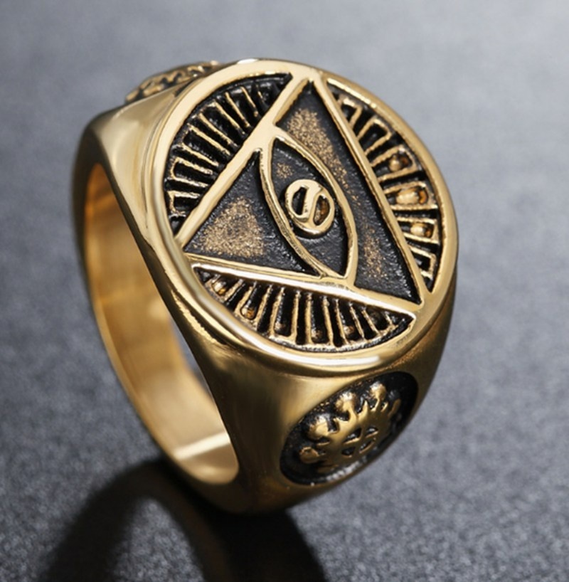 Hot New Men Fashion Stainless Steel Ring The All-seeing-eye Illunati Pyramid/eye Symbol Biker Jewelry Size 7-14
Hot New Men Fashion Stainless Steel Ring The All-seeing-eye Illunati Pyramid/eye Symbol Biker Jewelry Size 7-14