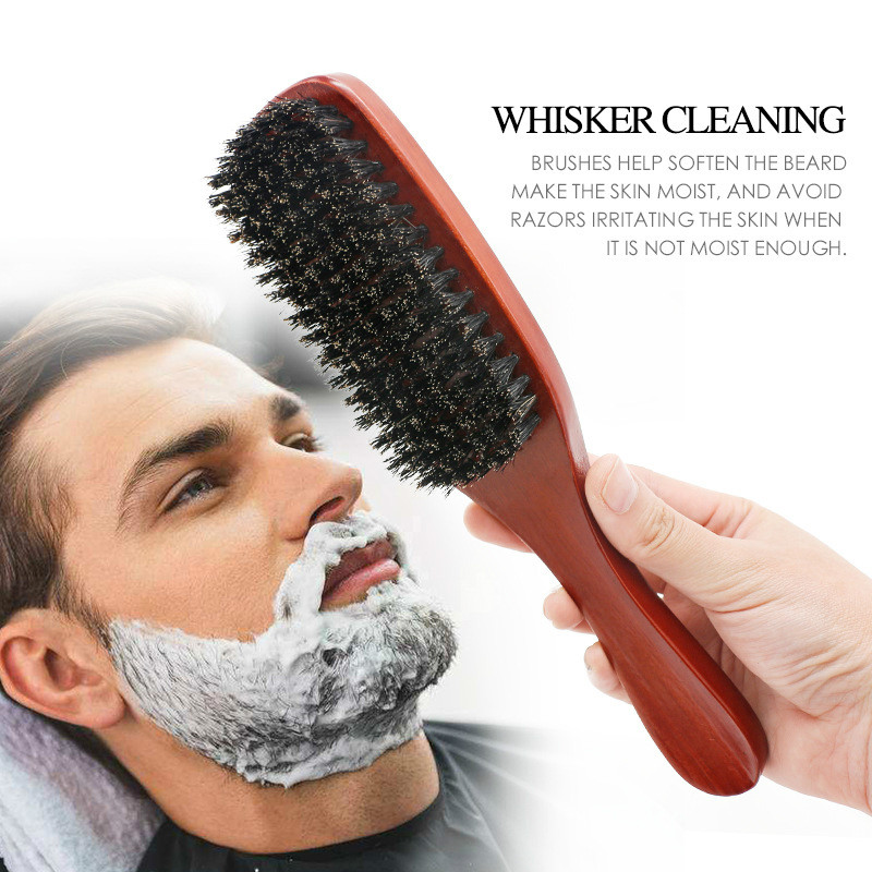 100% Pure Boar Bristle Wood Beard Brush With Handle Men's Shaving Mustache Comb Hairdressing Teasing Brushes, Silver
100% Pure Boar Bristle Wood Beard Brush With Handle Men's Shaving Mustache Comb Hairdressing Teasing Brushes, Silver