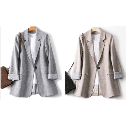 2020 Spring Casual Women Small Suit Notched Solid Long Sleeve Working Formal Ladies Coat, Gray
2020 Spring Casual Women Small Suit Notched Solid Long Sleeve Working Formal Ladies Coat, Gray