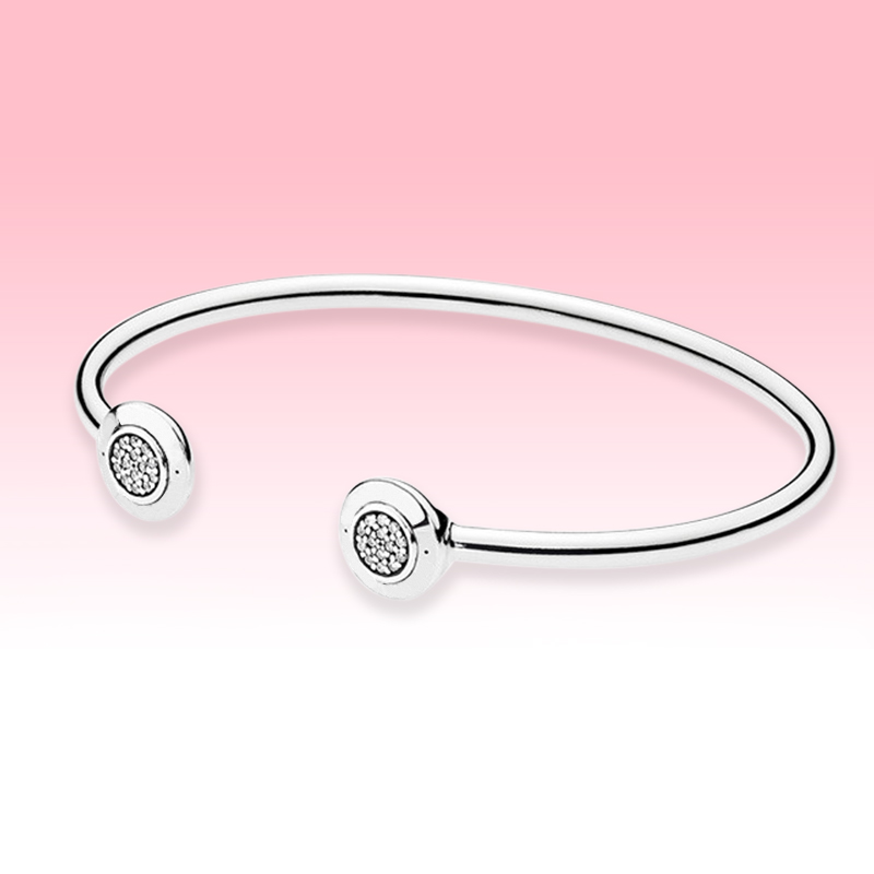 925 Sterling Silver Open Bangle Bracelets Women Girls Summer Jewelry for Pandora CZ diamond Pave Cuff Bracelet with Original box set
925 Sterling Silver Open Bangle Bracelets Women Girls Summer Jewelry for Pandora CZ diamond Pave Cuff Bracelet with Original box set