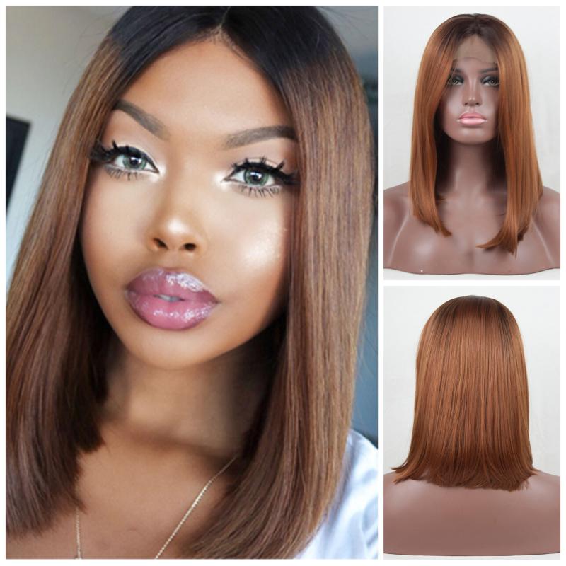 Straight Synthetic Hair 13×4Lace Front And Baby Hair Wigs Brown Ombre Wig Colors Choice Cosplay Wig Free Shipping, As pic
Straight Synthetic Hair 13×4Lace Front And Baby Hair Wigs Brown Ombre Wig Colors Choice Cosplay Wig Free Shipping, As pic