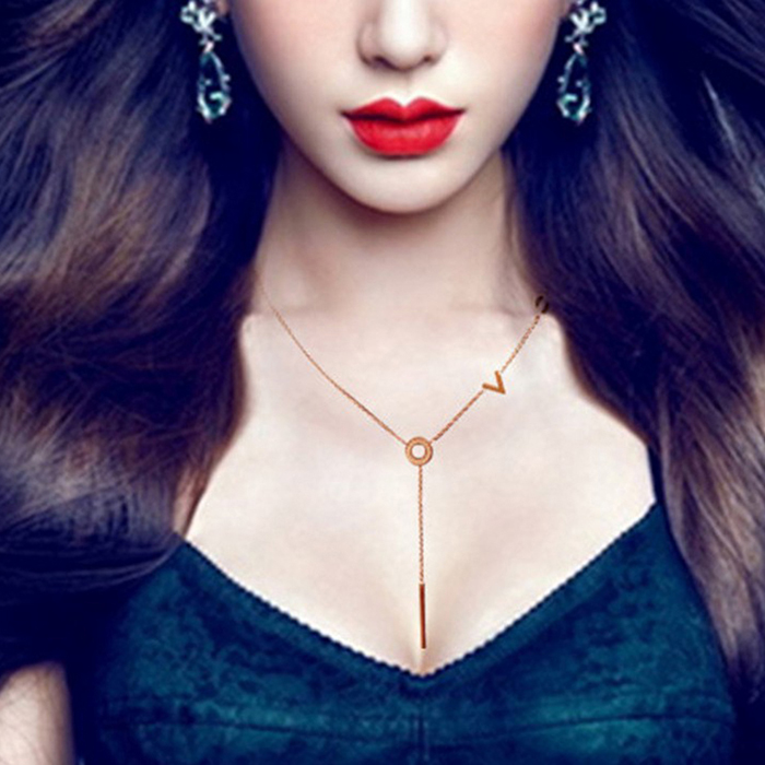 YUN RUO Fashion Brand Woman Jewelry Rose Gold Color Micro Zircon LOVE Pendant Necklace 316 L Stainless Steel Bijoux Femme Gift
YUN RUO Fashion Brand Woman Jewelry Rose Gold Color Micro Zircon LOVE Pendant Necklace 316 L Stainless Steel Bijoux Femme Gift