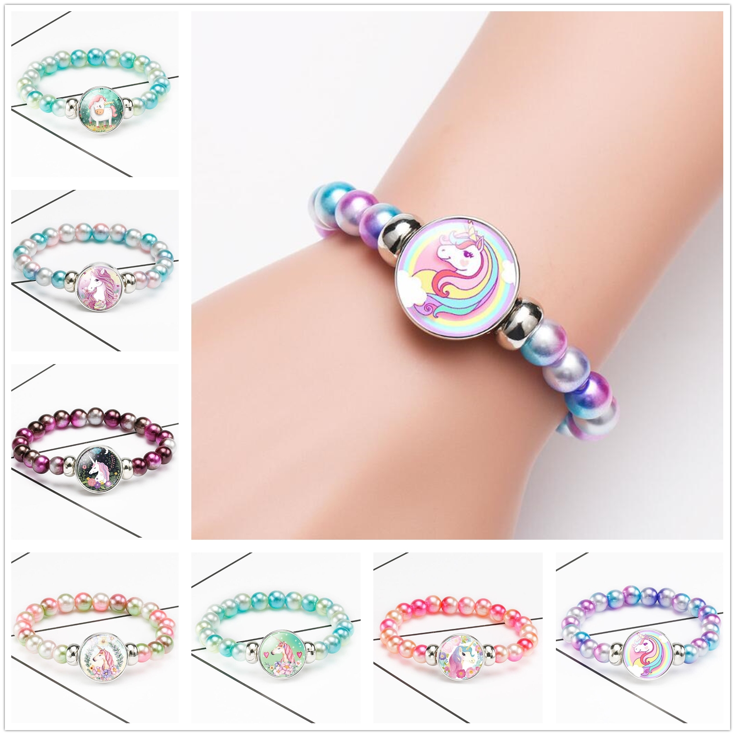 New Fashion Unicorn Pattern Beaded Bracelet Glass Charm Jewelry Party Home Kids Birthday Gifts Free Shipping
New Fashion Unicorn Pattern Beaded Bracelet Glass Charm Jewelry Party Home Kids Birthday Gifts Free Shipping