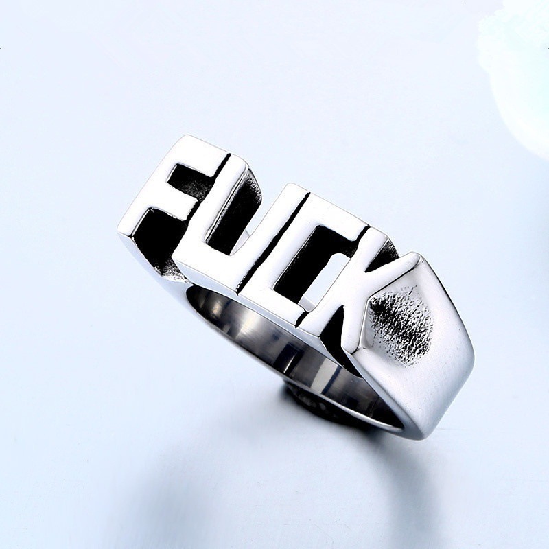 Endless Fashion Letter Ring Man Style Stainless Steel Rings For women Wedding Custom Letters Initials Ring F Word Punk Style
Endless Fashion Letter Ring Man Style Stainless Steel Rings For women Wedding Custom Letters Initials Ring F Word Punk Style