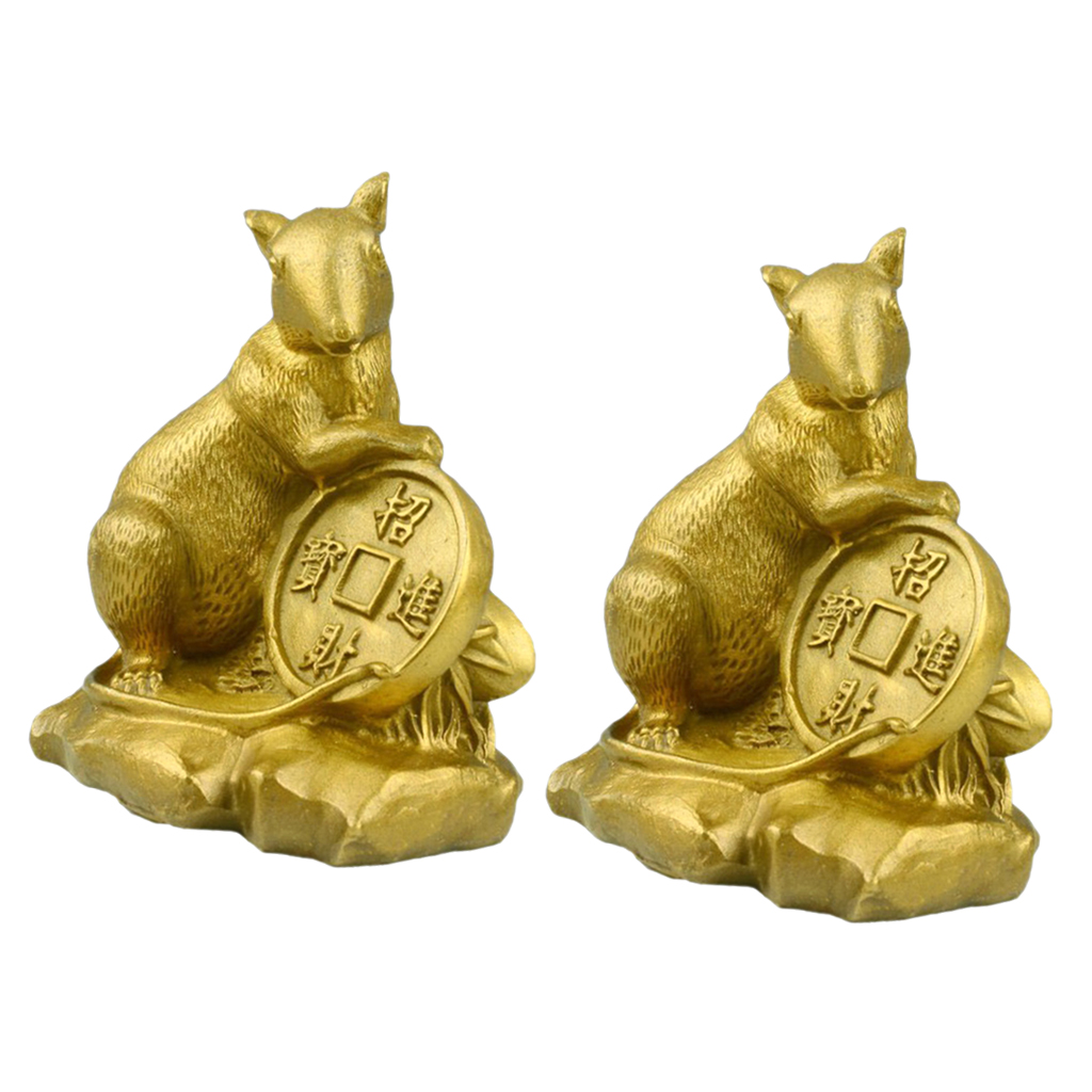 2pcs copper chinese 12 zodiac animal statue sculpture ornament luck charm rat 
2pcs copper chinese 12 zodiac animal statue sculpture ornament luck charm rat