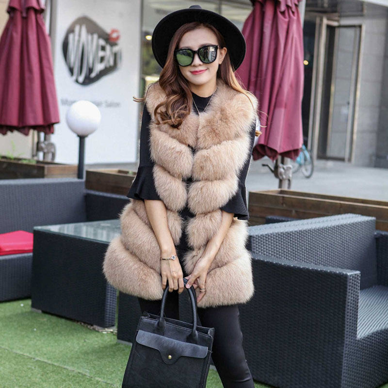 Uppin Winter Warm Vest New Arrival Fashion Women Import Coat Fur Vest Highgrade Faux Fur Coat Fur Long Vest Plus Size S3xl T190824