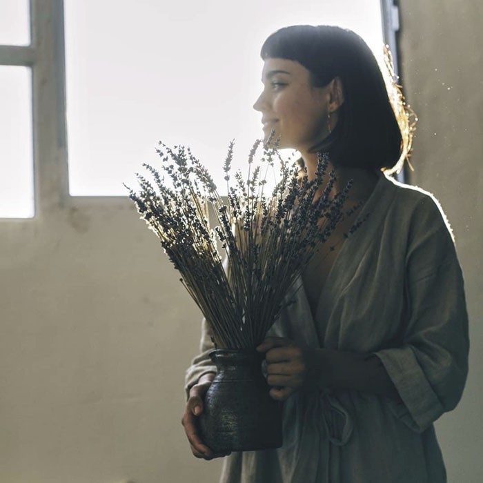 Unikiwi.women Sleepwear Robes Linen Pajamas.breathable Shower Spa Linen Robe Night Bathrobes Sleep Nightgown Robe Dressing Gown Y19071901